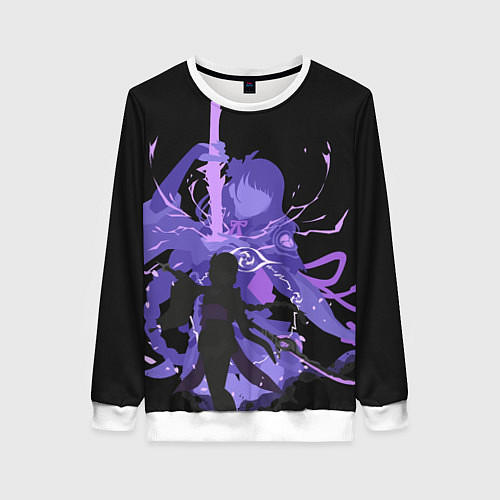 Женский свитшот Genshin Impact Raiden / 3D-Белый – фото 1