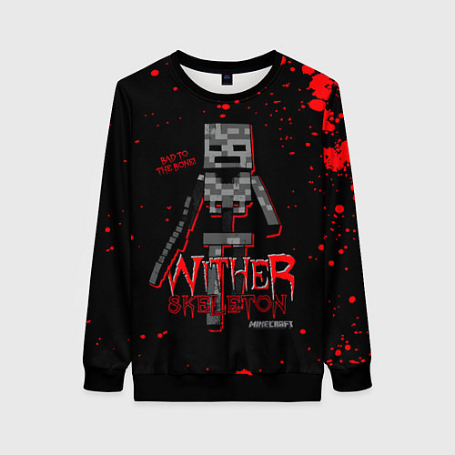 Женский свитшот WITHER SKELETON / 3D-Черный – фото 1