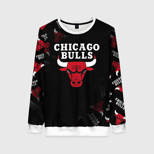 Женский свитшот ЧИКАГО БУЛЛС БЫКИ CHICAGO BULLS / 3D-Белый – фото 1