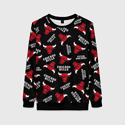 Женский свитшот CHICAGO BULLS БЫКИ УЗОР