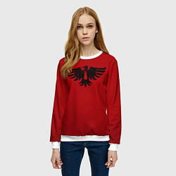 Свитшот женский Кровавые Вороны цвет ордена, цвет: 3D-белый — фото 2