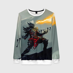 Свитшот женский Dragonborne is here, цвет: 3D-белый