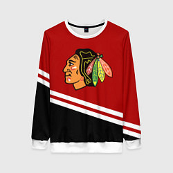 Свитшот женский Chicago Blackhawks, NHL, цвет: 3D-белый