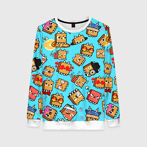 Женский свитшот PAPER BAG CAT TOCA BOCA TOCA LIFE WORLD / 3D-Белый – фото 1