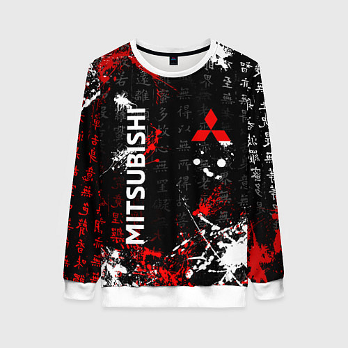 Женский свитшот Японские символы Митсубиси / 3D-Белый – фото 1