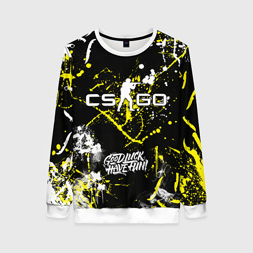 Женский свитшот CS:GO Брызги красок / 3D-Белый – фото 1
