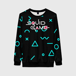 Женский свитшот ИГРА В КАЛЬМАРА ТЕКСТУРА