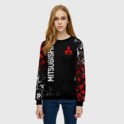 Свитшот женский MITSUBISHI SAMURAI JAPAN STYLE ИЕРОГЛИФЫ, цвет: 3D-черный — фото 2