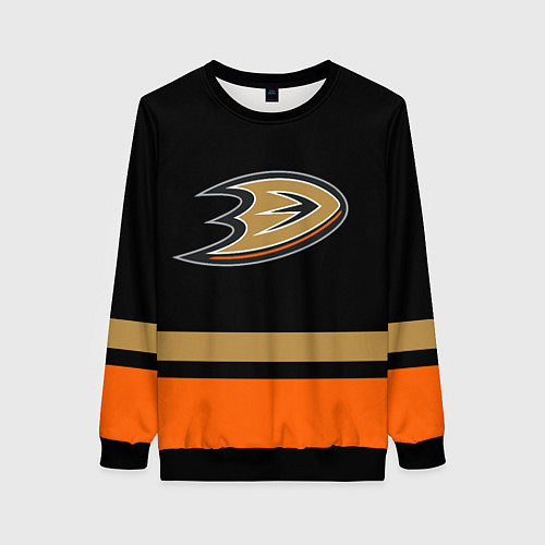 Женский свитшот Anaheim Ducks Анахайм Дакс / 3D-Черный – фото 1