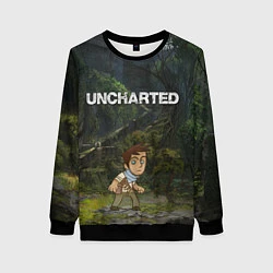 Свитшот женский Uncharted На картах не значится, цвет: 3D-черный