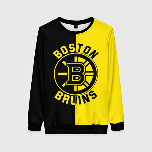 Женский свитшот Boston Bruins, Бостон Брюинз / 3D-Черный – фото 1