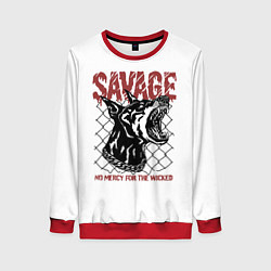 Свитшот женский Злой Доберман, цвет: 3D-красный