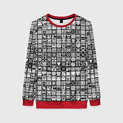 Женский свитшот Geometry Dash: BW Pattern