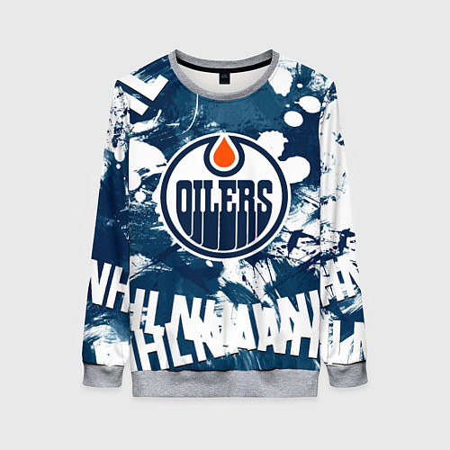 Женский свитшот Эдмонтон Ойлерз Edmonton Oilers / 3D-Меланж – фото 1