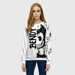 Свитшот женский BENDY - БЕНДИ БРЫЗГИ КРАСКИ, цвет: 3D-белый — фото 2