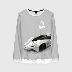 Свитшот женский Lamborghini Concept sketch, цвет: 3D-белый