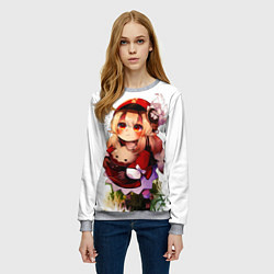 Свитшот женский Милая Кли дуется геншин импакт, цвет: 3D-меланж — фото 2
