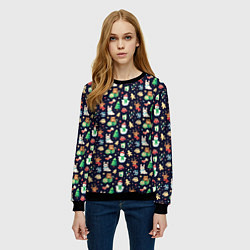 Свитшот женский Christmas Holiday, цвет: 3D-черный — фото 2