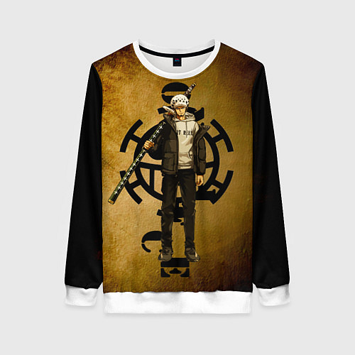 Женский свитшот Трафальгар Ло One Piece c нодати / 3D-Белый – фото 1