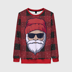 Свитшот женский SANTA HIPSTER САНТА ХИПСТЕР, цвет: 3D-красный