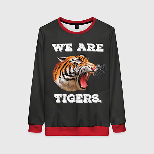 Женский свитшот Тигр We are tigers / 3D-Красный – фото 1