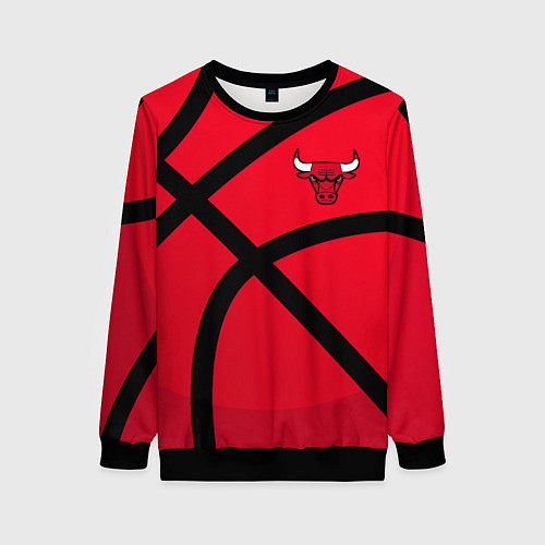 Женский свитшот Чикаго Буллз Chicago Bulls NBA / 3D-Черный – фото 1