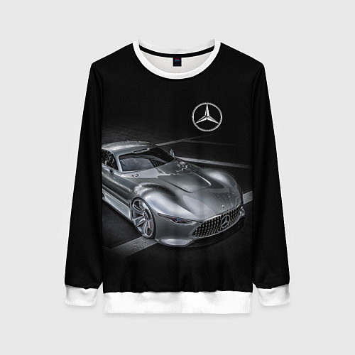 Женский свитшот Mercedes-Benz motorsport black / 3D-Белый – фото 1