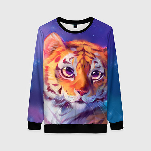 Женский свитшот Тигренок-2022 / 3D-Черный – фото 1