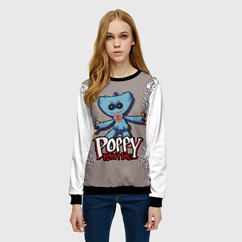 Женский свитшот POPPY PLAYTIME GAME / 3D-Черный – фото 3
