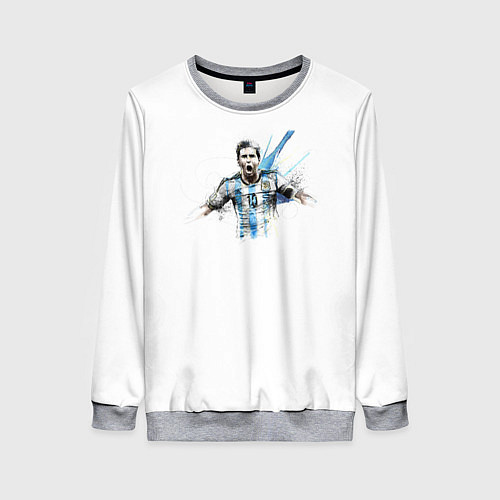 Женский свитшот Messi Argentina Team / 3D-Меланж – фото 1