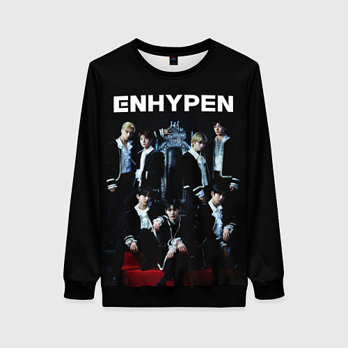 Женский свитшот ENHYPEN: Хисын, Джей, Джейк, Сонхун, Сону, Ни-Ки, / 3D-Черный – фото 1