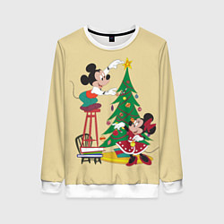 Женский свитшот Happy New Year Mickey and Minnie