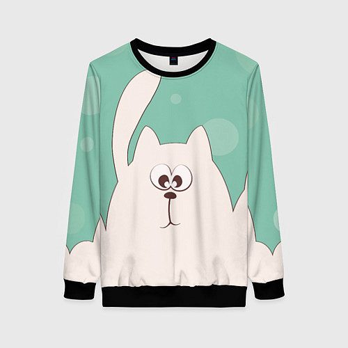 Женский свитшот Кошки trio band / 3D-Черный – фото 1