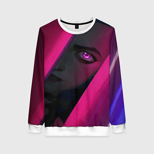 Женский свитшот Jinx Arcane League of Legends / 3D-Белый – фото 1