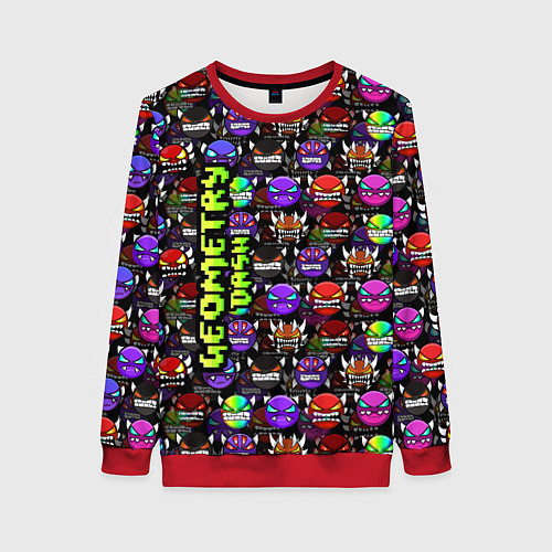 Женский свитшот Geometry Dash: Heroes / 3D-Красный – фото 1