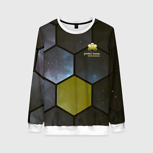 Женский свитшот JWST space cell theme / 3D-Белый – фото 1