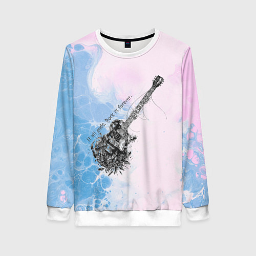 Женский свитшот Все кончается Рок вечен / 3D-Белый – фото 1