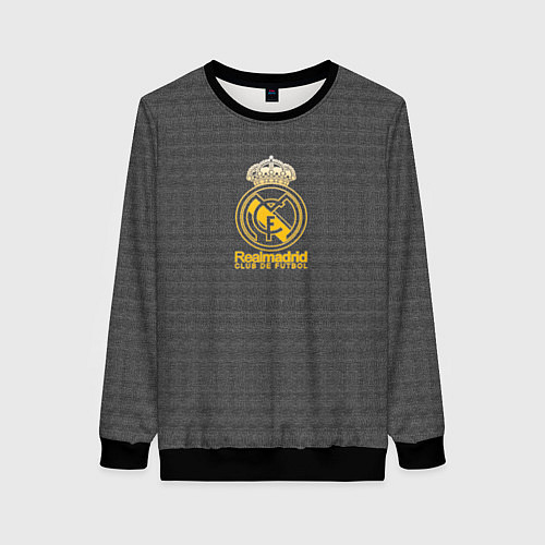 Женский свитшот Real Madrid graphite theme / 3D-Черный – фото 1