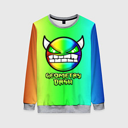 Свитшот женский Geometry Dash, цвет: 3D-меланж