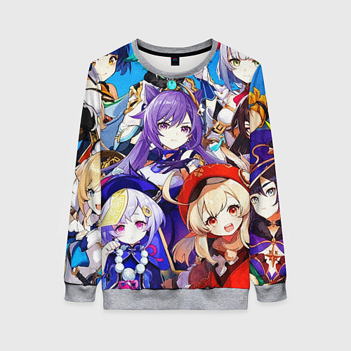 Женский свитшот ГЕРОИ ИГРЫ GENSHIN IMPACT / 3D-Меланж – фото 1