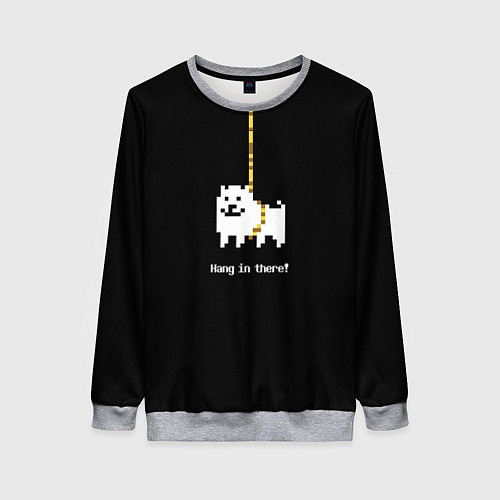 Женский свитшот UNDERTALE DOG НА КАНАТЕ / 3D-Меланж – фото 1