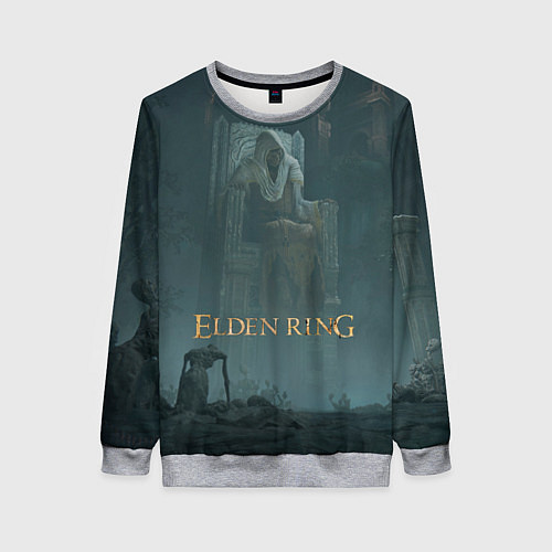 Женский свитшот Elden ring - Владыка на троне / 3D-Меланж – фото 1