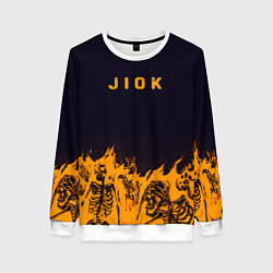 Свитшот женский Jiok пламя, цвет: 3D-белый