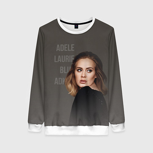 Женский свитшот Взгляд Адель / 3D-Белый – фото 1