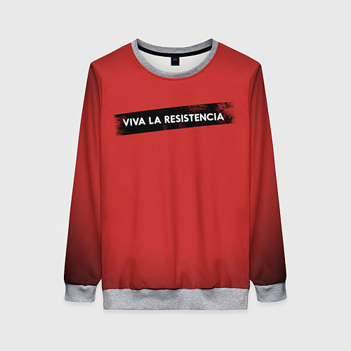 Женский свитшот VIVA LA RESISTENCIA / 3D-Меланж – фото 1