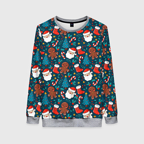 Женский свитшот ПОКРЫТО НОВЫМ ГОДОМ! / 3D-Меланж – фото 1