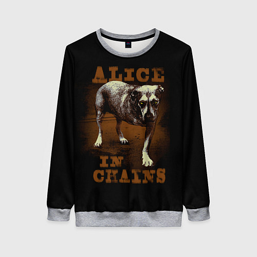 Женский свитшот Alice in chains Dog / 3D-Меланж – фото 1