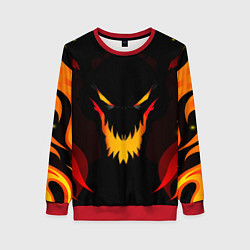 Свитшот женский DOTA 2 SHADOW FIEND ТЕНЬ ОГОНЬ, цвет: 3D-красный