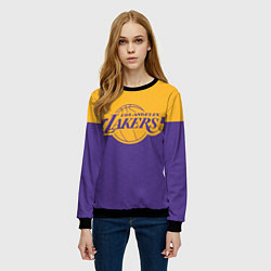 Свитшот женский LAKERS LINE HEXAGON SPORT, цвет: 3D-черный — фото 2