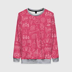Женский свитшот Паттерн русских иконок